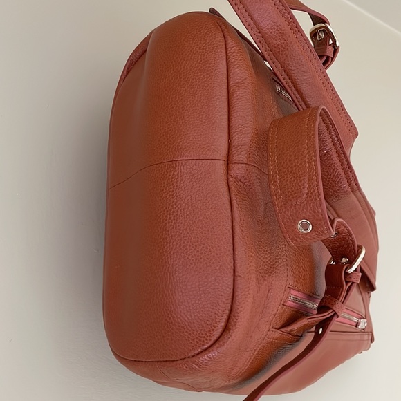 Leather Backpack Drawstring Cognac Zenith Bag - Picture 7 of 12